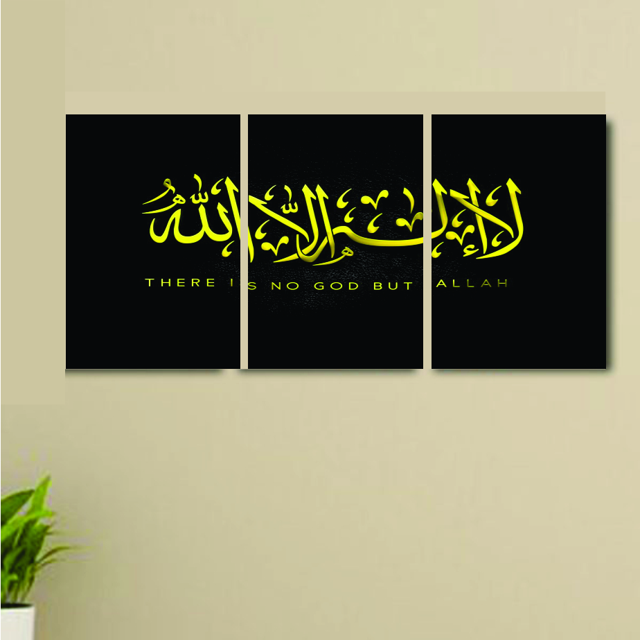 Set Of 3 Kalma Sticky Canvas Frames For Wall Decore 8x11 inches size / Sticky Phototiles For Office And Home Workplace