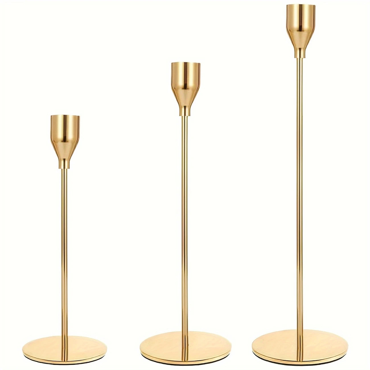 Elegant Golden Candle Holder Set