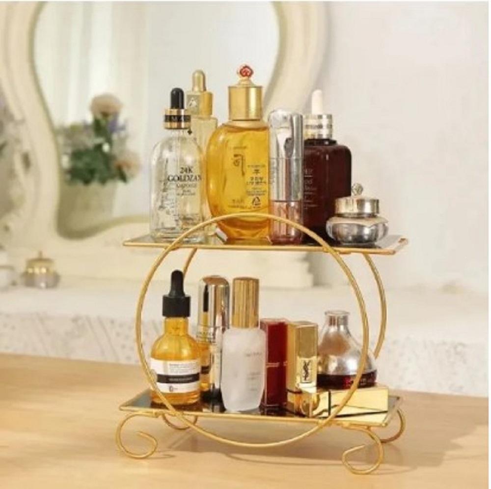 Reusable Makeup Organizer Round Cosmetic Storage Shelf