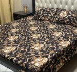 3 Pcs crystal cotton printed dobule bedsheet