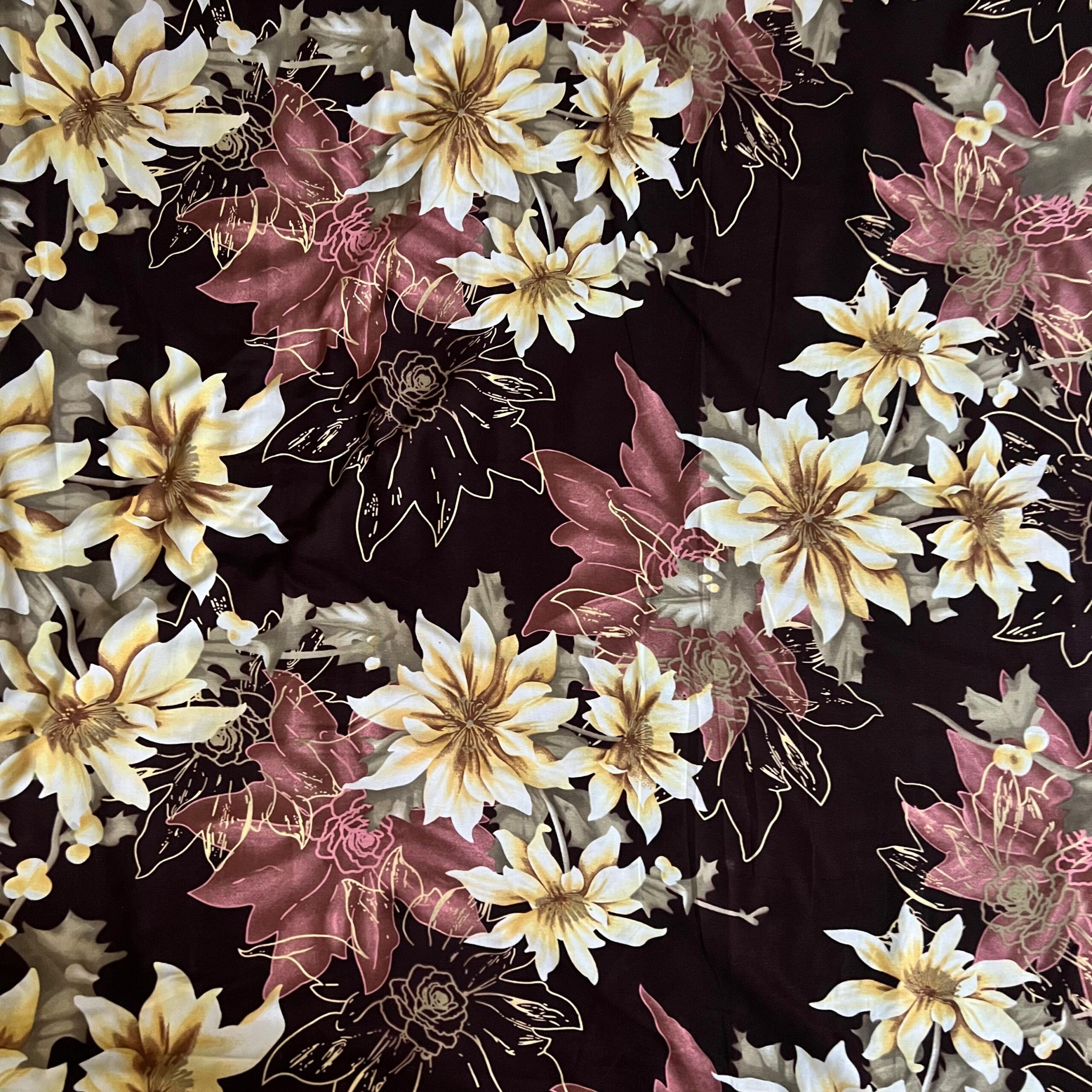 3 Pcs Crystal Cotton Printed Dobule Bedsheet King Size