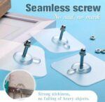 self-adhesive-wall-screws-and-hanging-nails-heavy-duty-adhesive-wall-mount-hooks-for-home-and-office-use-no-drilling-easy-installation-for-hanging-frames-keys-towels-and-more – 1