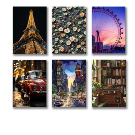 6-Piece Wooden Canvas Frame Set  (8×11 Inch Each Frame)