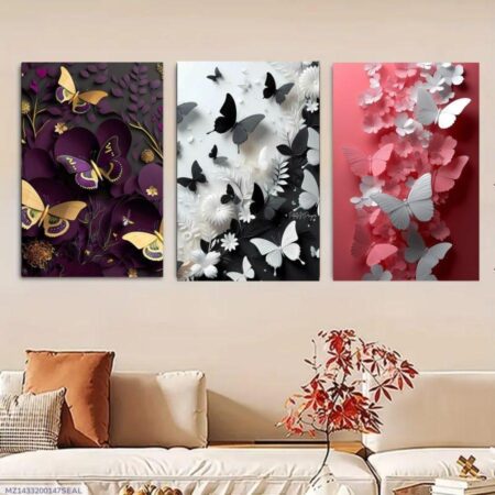 Set of 3 Butterfly Wall Frames