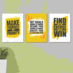 3-Piece Wooden Wall Art Frame Set (8×11 Inch Each Frame)