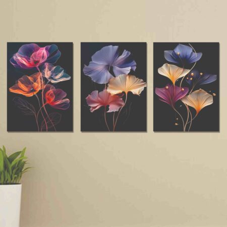 3-Piece Wooden Wall Art Frame Set (8×11 Inch Each Frame)
