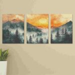 3-Piece Wooden Wall Art Frame Set  (8×11 Inch Each Frame)