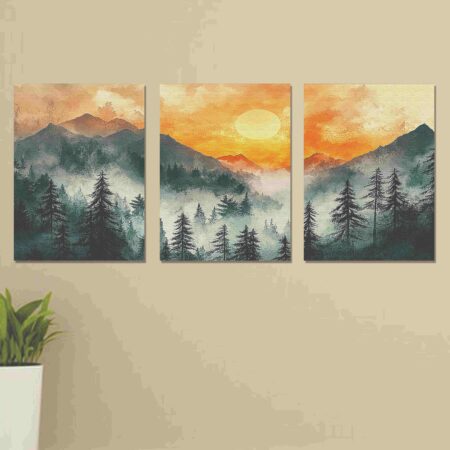 3-Piece Wooden Wall Art Frame Set  (8×11 Inch Each Frame)