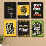 Set of 6 Wooden Phototile Wall Art Frames (8×11 Inch)