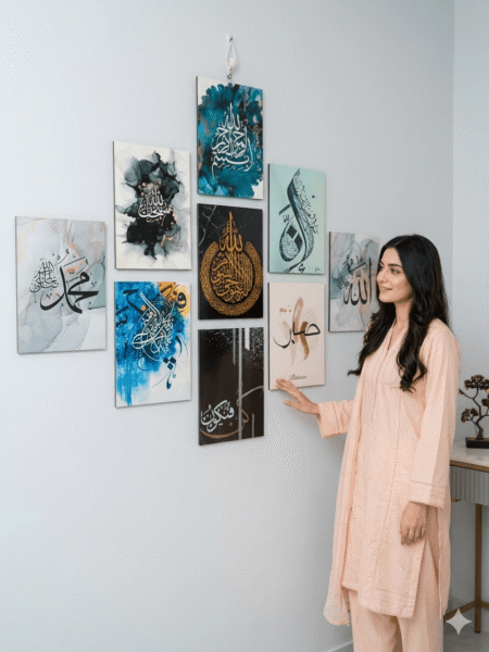 Premium 9 Pcs Islamic Wall Art Set (8 × 11 inches)