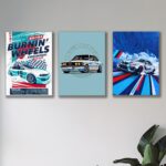 Set of 3 Premium Wall Art Photo Tiles – Modern Home Decor Sets