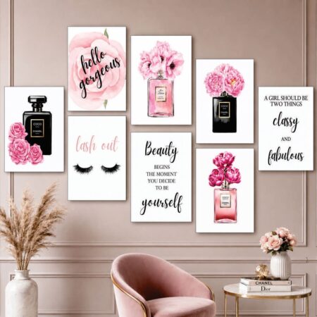 8 Piece premium wall art photo tile set