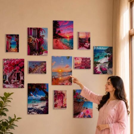 Tropical Escape Gallery – 12 Pcs Premium Wall Art Frame Set