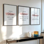 Set of 3 Motivational A4 Glass Frames