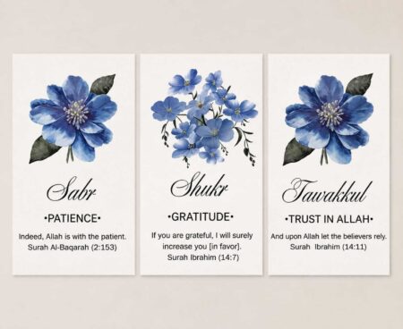 Set of 3 Islamic Wall Art Photo Tiles