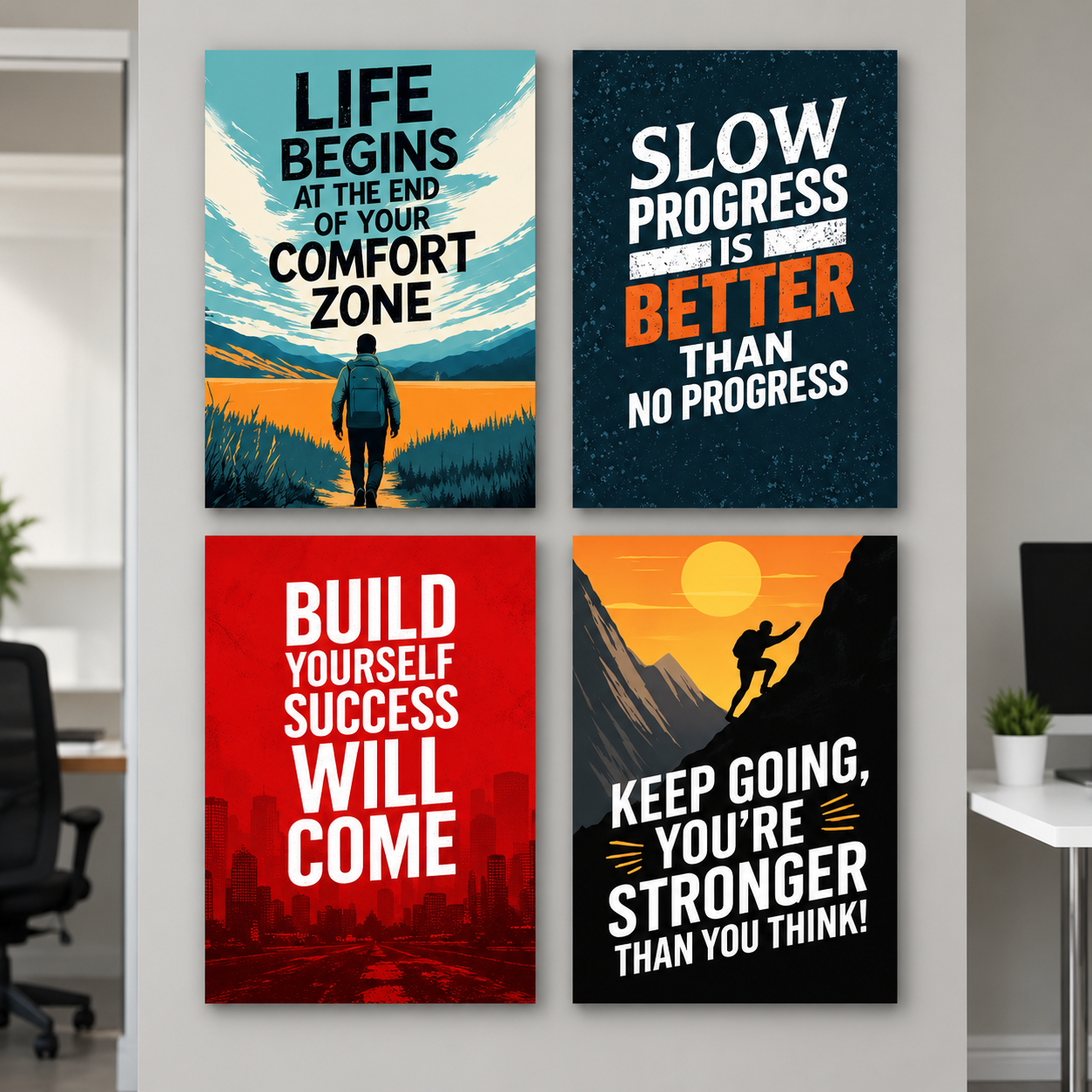 4-pcs-motivational-wall-art-photo-tiles-comfort-zone-success
