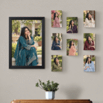 1 Frame With 8 Pcs Customised Photo Tiles
