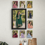 1 Frame With 8 Pcs Customised Photo Tiles
