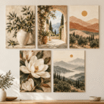 Tuscan Olive & Magnolia 5 Piece Nature Wall Art Set